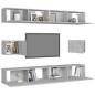 vidaXL Set Mobili TV 6 pz Grigio Cemento in Truciolato vidaXL Set Mobili TV 6 pz Grigio Cemento in Truciolato