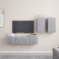 vidaXL Set Mobili TV 4 pz Grigio Cemento in Truciolato vidaXL Set Mobili TV 4 pz Grigio Cemento in Truciolato