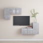 vidaXL Set Mobili TV 4 pz Grigio Cemento in Truciolato vidaXL Set Mobili TV 4 pz Grigio Cemento in Truciolato