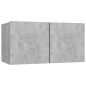 vidaXL Set Mobili TV 4 pz Grigio Cemento in Truciolato vidaXL Set Mobili TV 4 pz Grigio Cemento in Truciolato