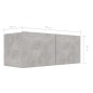 vidaXL Set di Mobili Porta TV 8 pz Grigio Cemento in Legno Multistrato vidaXL Set di Mobili Porta TV 8 pz Grigio Cemento in Legno Multistrato
