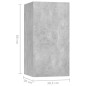 vidaXL Set Porta TV 5 pz Grigio Cemento in Truciolato 
