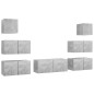 vidaXL Set di Mobili Porta TV 7 pz Grigio Cemento in Legno Multistrato vidaXL Set di Mobili Porta TV 7 pz Grigio Cemento in Legno Multistrato