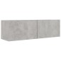 vidaXL Set Porta TV 7 pz Grigio Cemento in Truciolato vidaXL Set Porta TV 7 pz Grigio Cemento in Truciolato