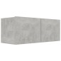 vidaXL Set di Mobili Porta TV 7 pz Grigio Cemento in Legno Multistrato vidaXL Set di Mobili Porta TV 7 pz Grigio Cemento in Legno Multistrato