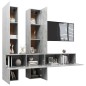vidaXL Set Porta TV 6 pz Grigio Cemento in Truciolato vidaXL Set Porta TV 6 pz Grigio Cemento in Truciolato