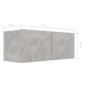 vidaXL Set Porta TV 8 pz Grigio Cemento in Truciolato vidaXL Set Porta TV 8 pz Grigio Cemento in Truciolato