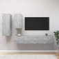 vidaXL Set Porta TV 4 pz Grigio Cemento in Truciolato vidaXL Set Porta TV 4 pz Grigio Cemento in Truciolato