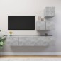 vidaXL Set Porta TV 4 pz Grigio Cemento in Truciolato vidaXL Set Porta TV 4 pz Grigio Cemento in Truciolato