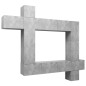 vidaXL Set Porta TV 9 pz Grigio Cemento in Truciolato vidaXL Set Porta TV 9 pz Grigio Cemento in Truciolato