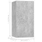 vidaXL Mobili TV 7 pz Grigio Cemento 30,5x30x60 cm in Truciolato vidaXL Mobili TV 7 pz Grigio Cemento 30,5x30x60 cm in Truciolato