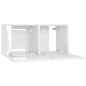 vidaXL Mobili TV 4 pz Bianco Lucido 60x30x30 cm in Legno Multistrato vidaXL Mobili TV 4 pz Bianco Lucido 60x30x30 cm in Legno Multistrato