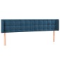 Testiera ad Orecchio Blu Scuro 163x16x78/88 cm in Velluto Testiera ad Orecchio Blu Scuro 163x16x78/88 cm in Velluto