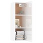 vidaXL Set Mobile TV 8 pz Bianco Lucido in Truciolato vidaXL Set Mobile TV 8 pz Bianco Lucido in Truciolato