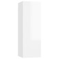 vidaXL Set Mobile TV 8 pz Bianco Lucido in Truciolato vidaXL Set Mobile TV 8 pz Bianco Lucido in Truciolato