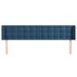 Testiera ad Orecchio Blu Scuro 163x16x78/88 cm in Velluto Testiera ad Orecchio Blu Scuro 163x16x78/88 cm in Velluto