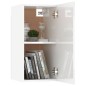 vidaXL Set Mobili TV 3 pz Bianco Lucido in Truciolato vidaXL Set Mobili TV 3 pz Bianco Lucido in Truciolato