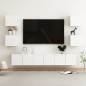 vidaXL Set Mobile TV 7 pz Bianco Lucido in Truciolato vidaXL Set Mobile TV 7 pz Bianco Lucido in Truciolato