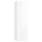 vidaXL Set Mobile TV 6 pz Bianco Lucido in Truciolato vidaXL Set Mobile TV 6 pz Bianco Lucido in Truciolato