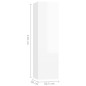 vidaXL Set Mobile TV 6 pz Bianco Lucido in Truciolato vidaXL Set Mobile TV 6 pz Bianco Lucido in Truciolato
