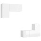 vidaXL Set Mobili TV 4 pz Bianco Lucido in Truciolato vidaXL Set Mobili TV 4 pz Bianco Lucido in Truciolato