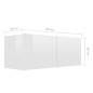 vidaXL Set Mobile TV 4 pz Bianco Lucido in Truciolato vidaXL Set Mobile TV 4 pz Bianco Lucido in Truciolato