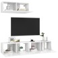 vidaXL Mobili TV 3 pz Bianco Lucido in Legno Multistrato vidaXL Mobili TV 3 pz Bianco Lucido in Legno Multistrato
