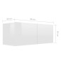vidaXL Set Mobili TV 8 pz Bianco Lucido in Truciolato vidaXL Set Mobili TV 8 pz Bianco Lucido in Truciolato