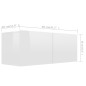 vidaXL Set di Mobili Porta TV 4 pz Bianco Lucido in Legno Multistrato vidaXL Set di Mobili Porta TV 4 pz Bianco Lucido in Legno Multistrato