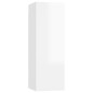 vidaXL Set Mobile TV 7 pz Bianco Lucido in Truciolato vidaXL Set Mobile TV 7 pz Bianco Lucido in Truciolato