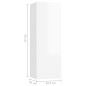 vidaXL Set Mobile TV 7 pz Bianco Lucido in Truciolato vidaXL Set Mobile TV 7 pz Bianco Lucido in Truciolato