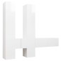vidaXL Set Mobile TV 6 pz Bianco Lucido in Truciolato vidaXL Set Mobile TV 6 pz Bianco Lucido in Truciolato