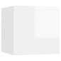 vidaXL Set di Mobili Porta TV 4 pz Bianco Lucido in Legno Multistrato vidaXL Set di Mobili Porta TV 4 pz Bianco Lucido in Legno Multistrato