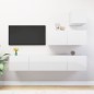 vidaXL Set Mobile TV 4 pz Bianco Lucido in Truciolato vidaXL Set Mobile TV 4 pz Bianco Lucido in Truciolato