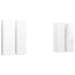 vidaXL Mobili TV 4 pz Bianco Lucido 30,5x30x110 cm in Truciolato