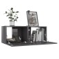 vidaXL Set Mobile TV 8 pz Grigio Lucido in Truciolato vidaXL Set Mobile TV 8 pz Grigio Lucido in Truciolato