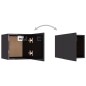 vidaXL Set Mobile TV 8 pz Grigio Lucido in Truciolato vidaXL Set Mobile TV 8 pz Grigio Lucido in Truciolato