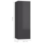 vidaXL Set Mobile TV 5 pz Grigio Lucido in Truciolato vidaXL Set Mobile TV 5 pz Grigio Lucido in Truciolato