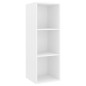 vidaXL Set Mobile TV 3 pz Bianco in Truciolato vidaXL Set Mobile TV 3 pz Bianco in Truciolato