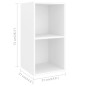 vidaXL Set Mobile TV 3 pz Bianco in Truciolato vidaXL Set Mobile TV 3 pz Bianco in Truciolato