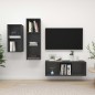 vidaXL Set Mobile TV 3 pz Grigio in Truciolato vidaXL Set Mobile TV 3 pz Grigio in Truciolato