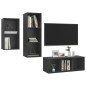 vidaXL Set Mobile TV 3 pz Grigio in Truciolato vidaXL Set Mobile TV 3 pz Grigio in Truciolato