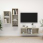 vidaXL Set Porta TV 3 pz Rovere Sonoma in Truciolato vidaXL Set Porta TV 3 pz Rovere Sonoma in Truciolato