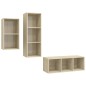 vidaXL Set Porta TV 3 pz Rovere Sonoma in Truciolato vidaXL Set Porta TV 3 pz Rovere Sonoma in Truciolato