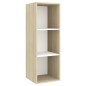 vidaXL Set Mobili TV 3 pz Bianco e Rovere Sonoma in Legno Multistrato vidaXL Set Mobili TV 3 pz Bianco e Rovere Sonoma in Legno Multistrato