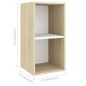 vidaXL Set Mobili TV 3 pz Bianco e Rovere Sonoma in Legno Multistrato vidaXL Set Mobili TV 3 pz Bianco e Rovere Sonoma in Legno Multistrato