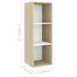 vidaXL Set Mobili TV 3 pz Bianco e Rovere Sonoma in Legno Multistrato vidaXL Set Mobili TV 3 pz Bianco e Rovere Sonoma in Legno Multistrato