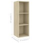vidaXL Set Porta TV 3 pz Rovere Sonoma in Truciolato