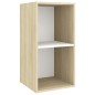 vidaXL Set Porta TV 3 pz Bianco e Rovere Sonoma in Truciolato vidaXL Set Porta TV 3 pz Bianco e Rovere Sonoma in Truciolato