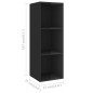 vidaXL Set Mobile TV 3 pz Nero Lucido in Truciolato vidaXL Set Mobile TV 3 pz Nero Lucido in Truciolato